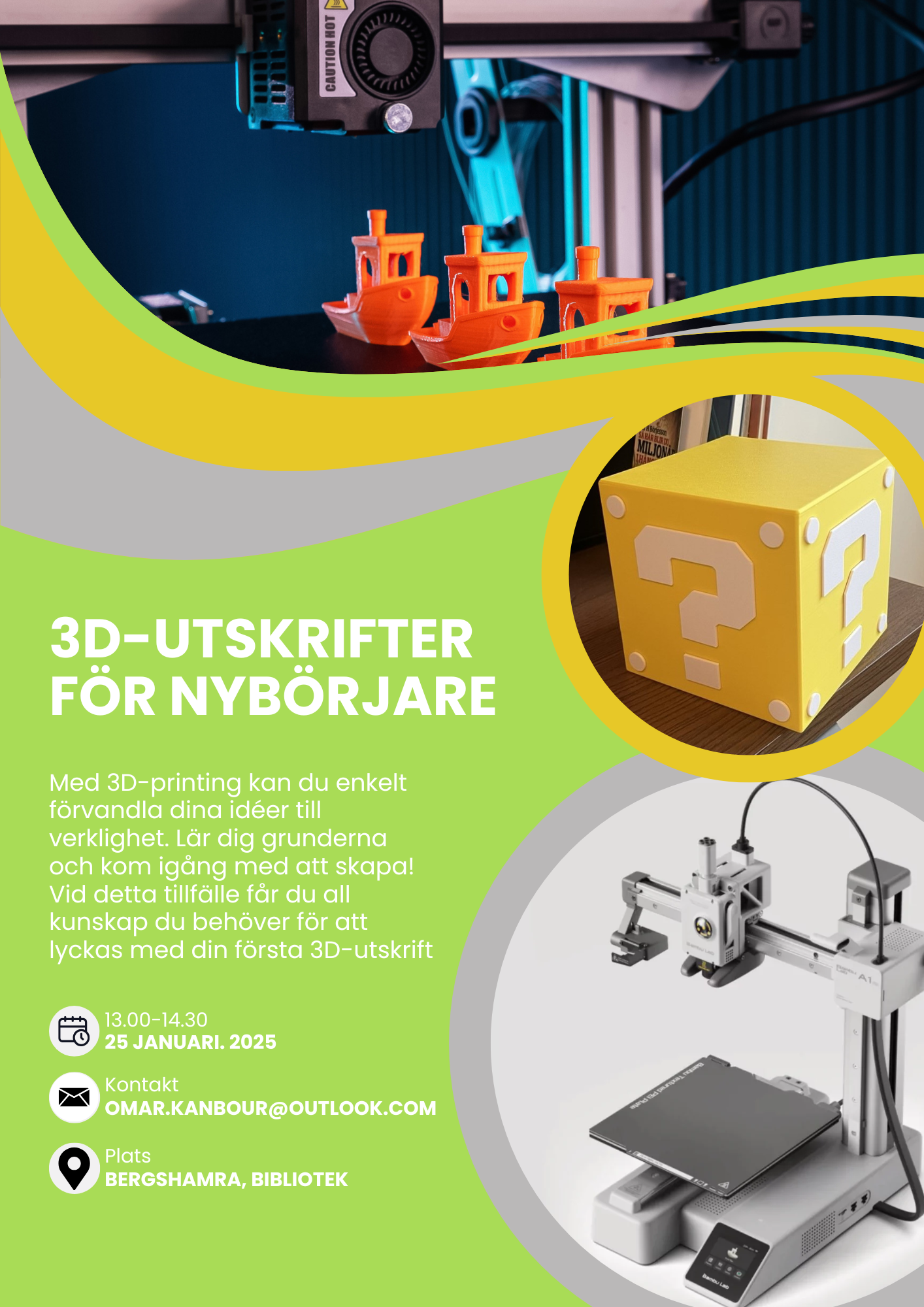 3D-Utskrifter För Nybörjare Poster